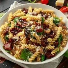 Pyszny makaron z halloumi i suszonymi pomidorami: sprawdzony przepis krok po kroku
