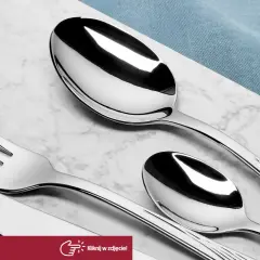 Eleganckie sztućce: widelec, nóż i dwie łyżki. Zastanawiasz się, ile to jest łyżka stołowa? Sprawdź nasze sztućce!