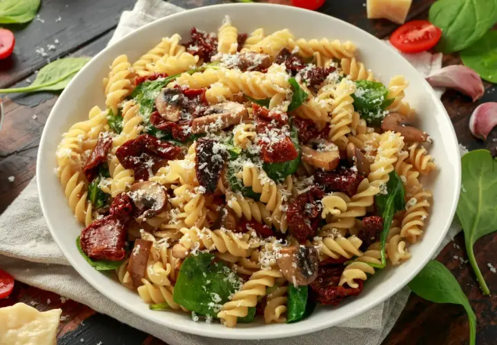 Pyszny makaron z halloumi i suszonymi pomidorami: sprawdzony przepis krok po kroku