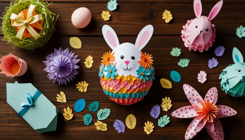 Ozdoby wielkanocne z papieru kolorowego: DIY krok po kroku na święta