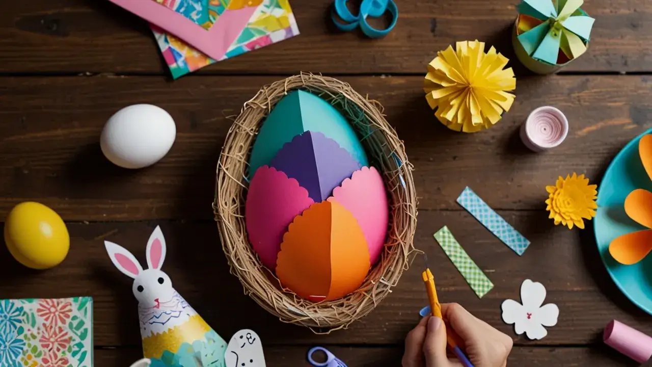 Zdjęcie Ozdoby wielkanocne z papieru kolorowego: DIY krok po kroku na święta